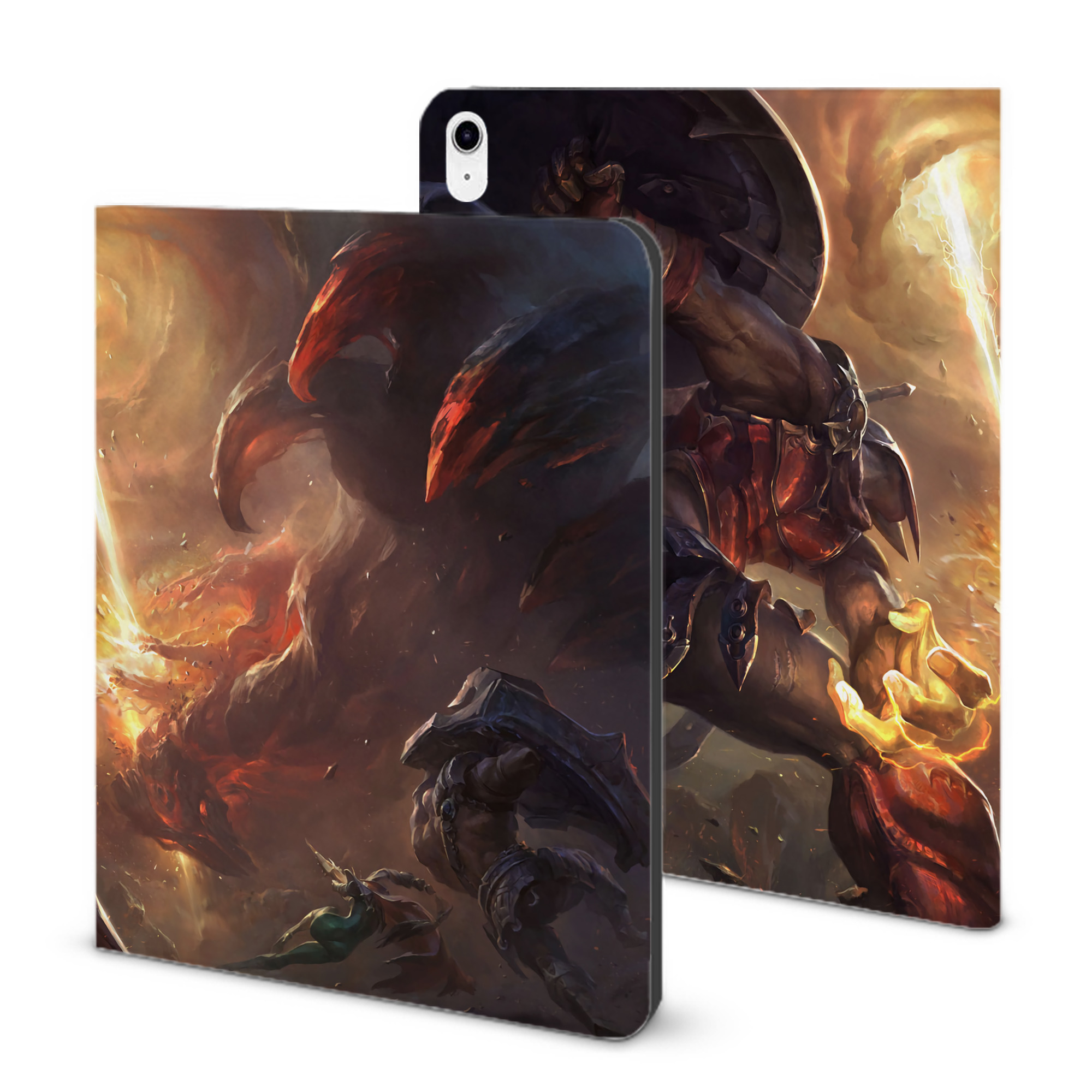 （画像用） リーグ・オブ・レジェンド League of Legends LOL IPad ケース ブック型 PUレザー TPU 耐衝撃 軽量 薄型 ペン収納なし 全面保護 IPad 各モデル対応